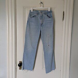 Levi's whitewash jeans 70s high slim straight
